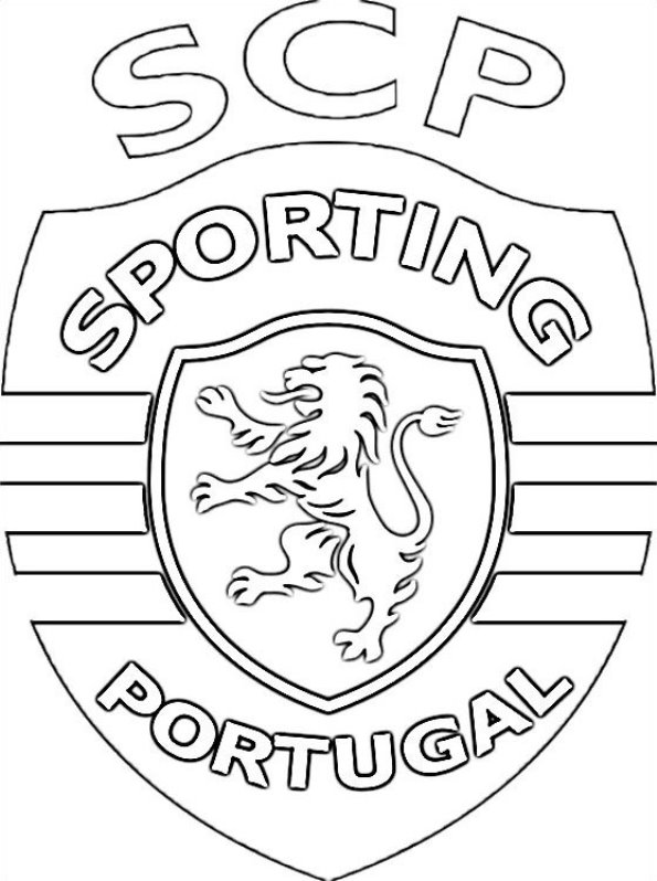 Print Sporting clube de Portugal kleurplaat